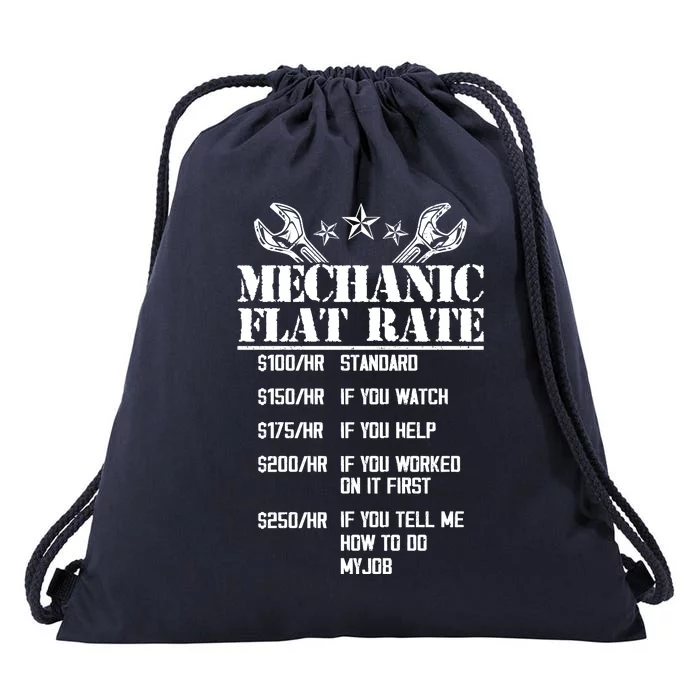 Funny Mechanic Flat Rate Drawstring Bag