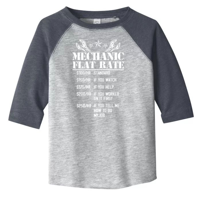 Funny Mechanic Flat Rate Toddler Fine Jersey T-Shirt