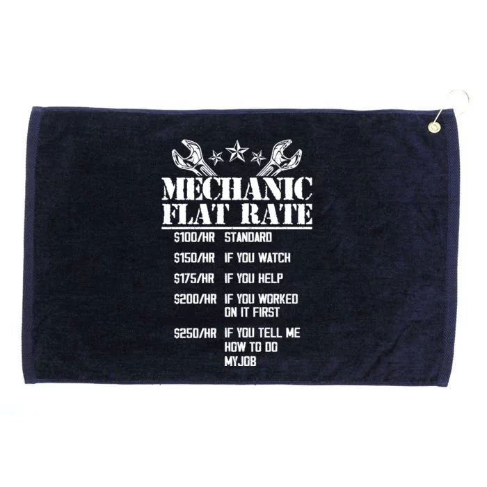 Funny Mechanic Flat Rate Grommeted Golf Towel