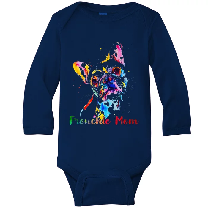 Frenchie Mom French Bulldog Dog Lovers Mothers Day Baby Long Sleeve Bodysuit