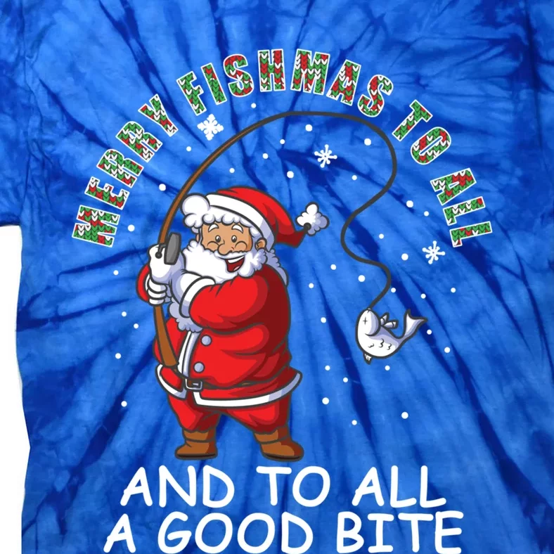 Funny Merry Fishmas To All Christmas Family Matching Pajama Great Gift Tie-Dye T-Shirt