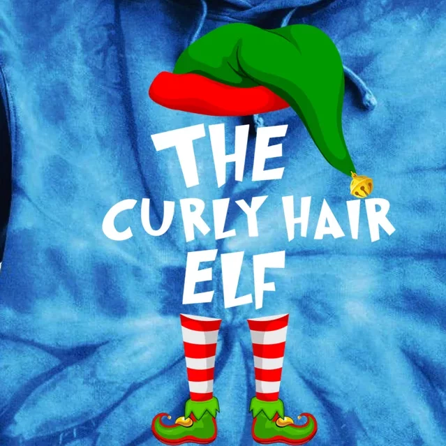 Funny Matching Family Christmas The Curly Hair Elf Cool Gift Tie Dye Hoodie