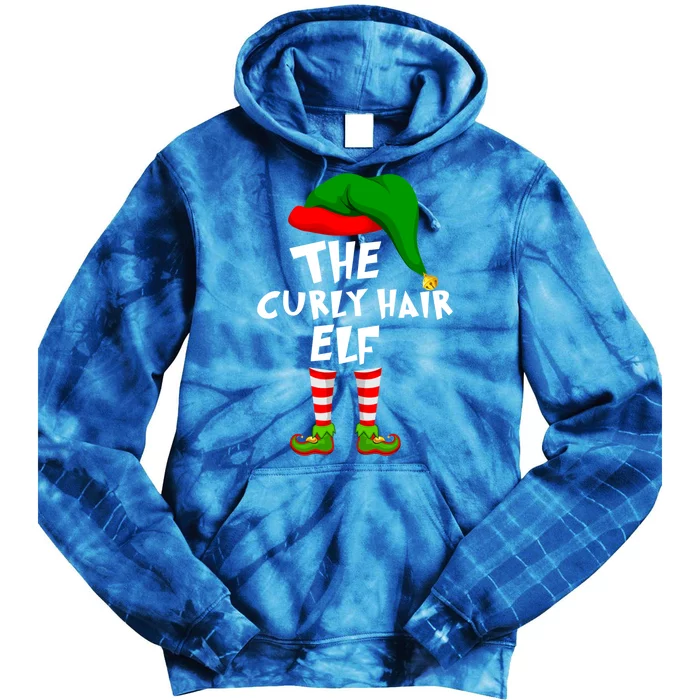 Funny Matching Family Christmas The Curly Hair Elf Cool Gift Tie Dye Hoodie