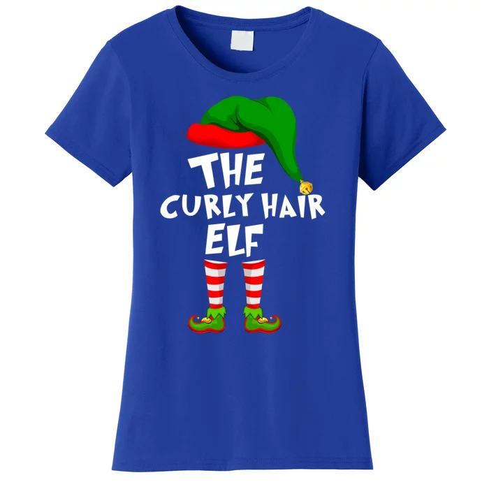 Funny Matching Family Christmas The Curly Hair Elf Cool Gift Women's T-Shirt