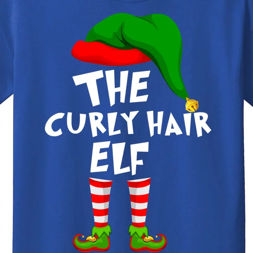 Funny Matching Family Christmas The Curly Hair Elf Cool Gift Kids T-Shirt