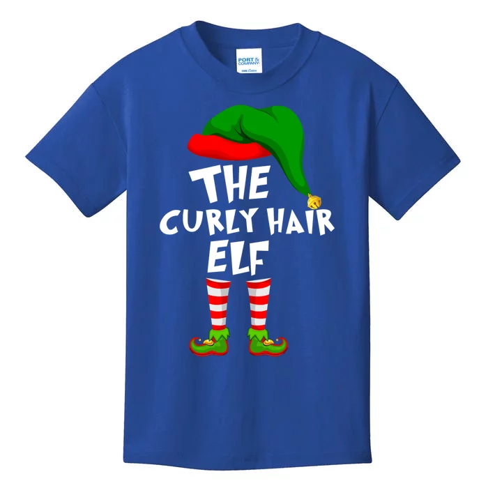 Funny Matching Family Christmas The Curly Hair Elf Cool Gift Kids T-Shirt