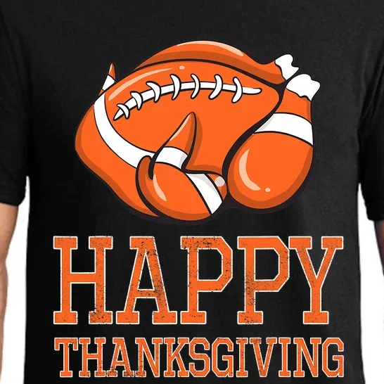 Feast Mode Football Turkey Funny Thanksgiving Gifts Pajama Set