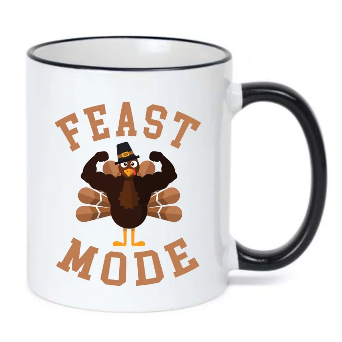 Feast Mode Funny Thanksgiving Food Fitness Great Gift Black Color Changing Mug