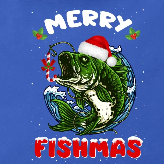 Funny Merry Fishmas Fishers Fishing Christmas Santa Pajama Cute Gift Zip Tote Bag