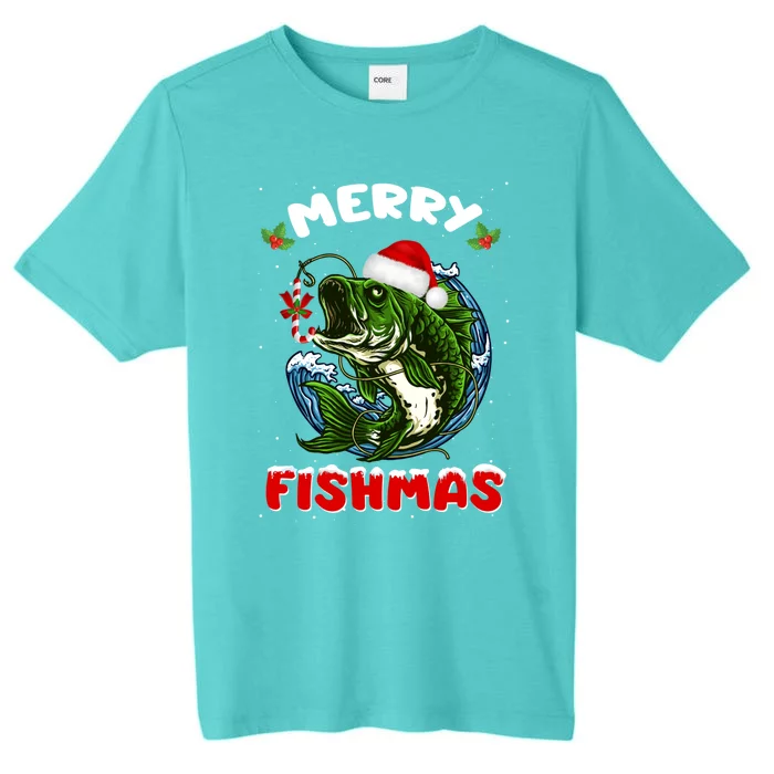 Funny Merry Fishmas Fishers Fishing Christmas Santa Pajama Cute Gift ChromaSoft Performance T-Shirt