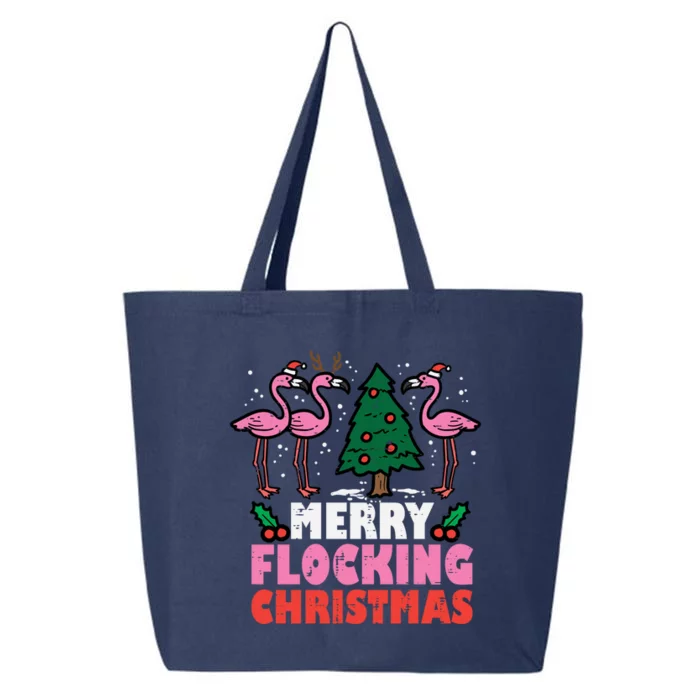 Flamingo Merry Flocking Christmas Funny Xmas Gift 25L Jumbo Tote