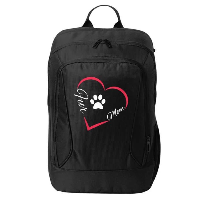 Fur Mom Fur Life With A Paw Print Design For Pet Lovers City Backpack