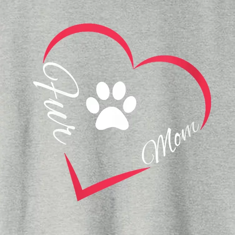 Fur Mom Fur Life With A Paw Print Design For Pet Lovers Women's Crop Top Tee