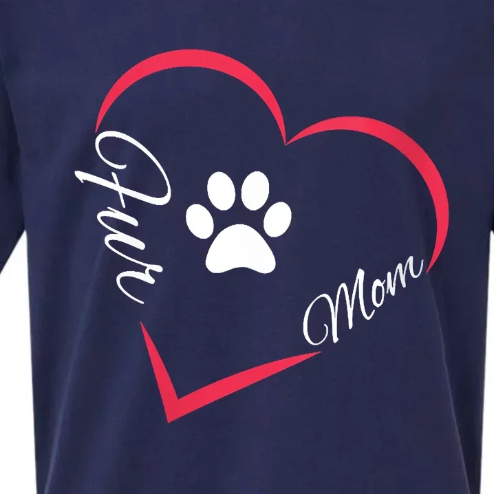 Fur Mom Fur Life With A Paw Print Design For Pet Lovers Sueded Cloud Jersey T-Shirt