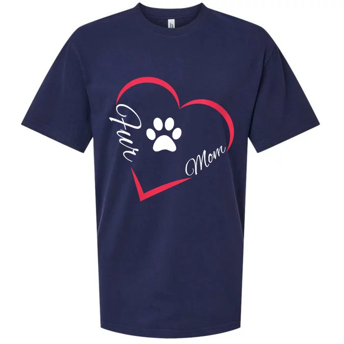 Fur Mom Fur Life With A Paw Print Design For Pet Lovers Sueded Cloud Jersey T-Shirt