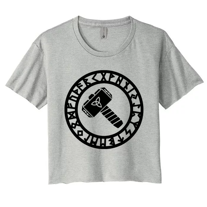 Futhark Mjolnir Women's Crop Top Tee