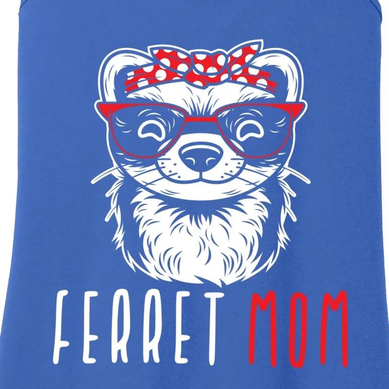 Ferret Mom Funny Animal Lover Weasel Mother Mama Funny Gift Ladies Essential Tank