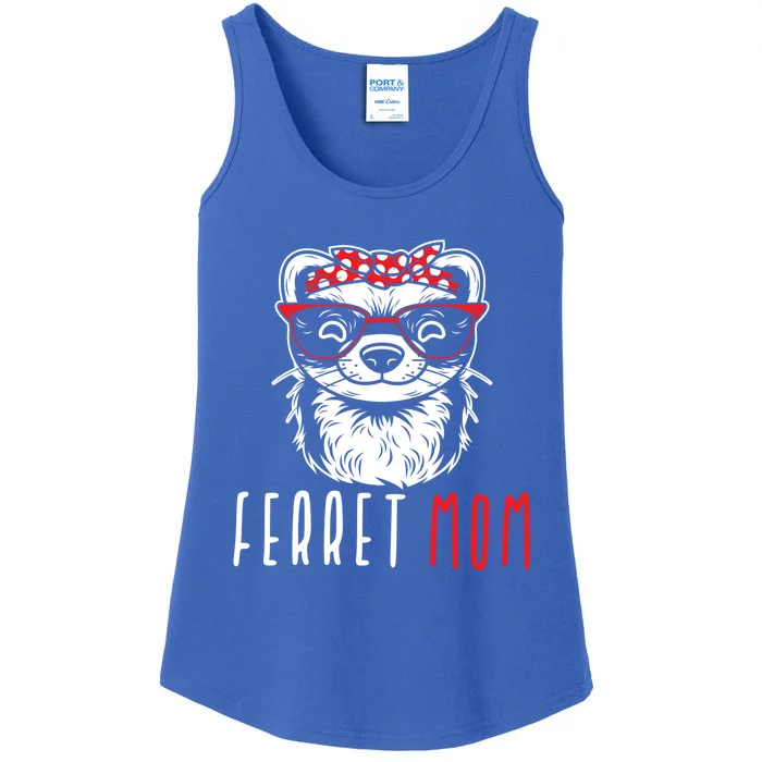 Ferret Mom Funny Animal Lover Weasel Mother Mama Funny Gift Ladies Essential Tank