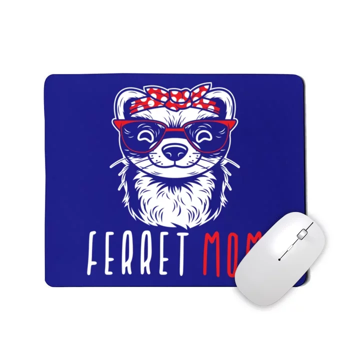 Ferret Mom Funny Animal Lover Weasel Mother Mama Funny Gift Mousepad