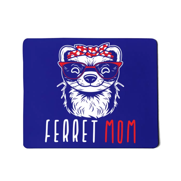 Ferret Mom Funny Animal Lover Weasel Mother Mama Funny Gift Mousepad