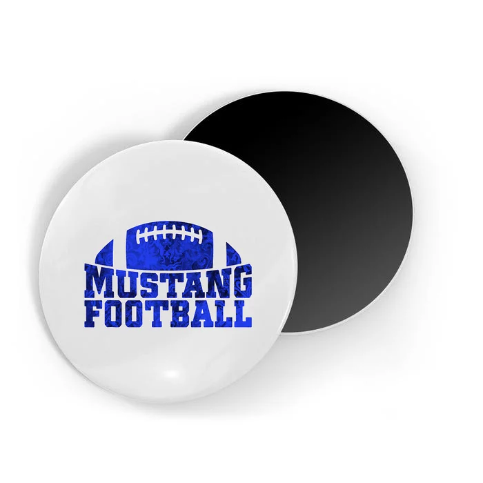 Friendswood Mustangs Football Pattern Royal Magnet