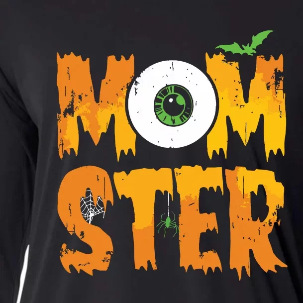 Funny Momster For Mom Halloween Scary Costume Cooling Performance Long Sleeve Crew