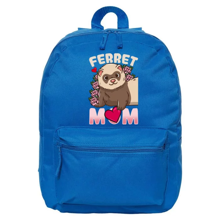 Ferret Mom Funny Gift For Ferret Lovers And Owners Great Gift 16 in Basic Backpack