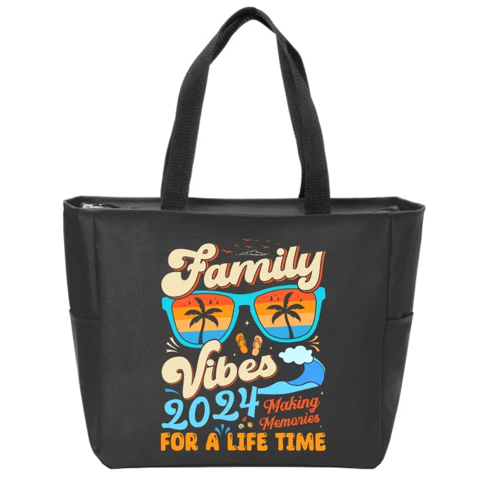 Funny Matching Family Reunion 2024 Making Memories Gifts Zip Tote Bag