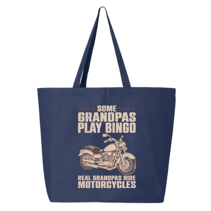 Funny Motorcycle For Grandpa Dad Motorcycle Lovers Riders Gift 25L Jumbo Tote