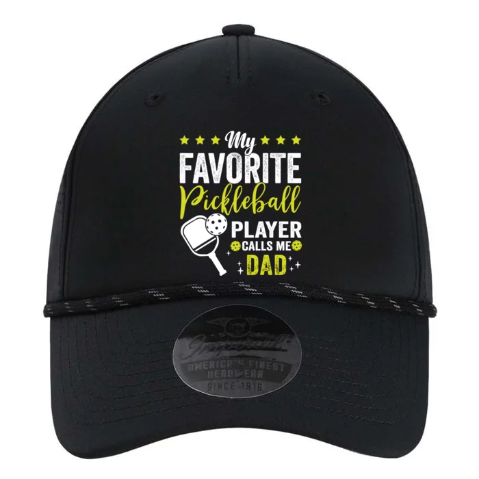 Funny My Favorite Pickleball Player Calls Me Dad Fathers Day Gift Performance The Dyno Cap