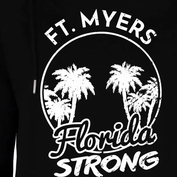 Ft. Myers Florida Strong Community Support Womens Funnel Neck Pullover Hood