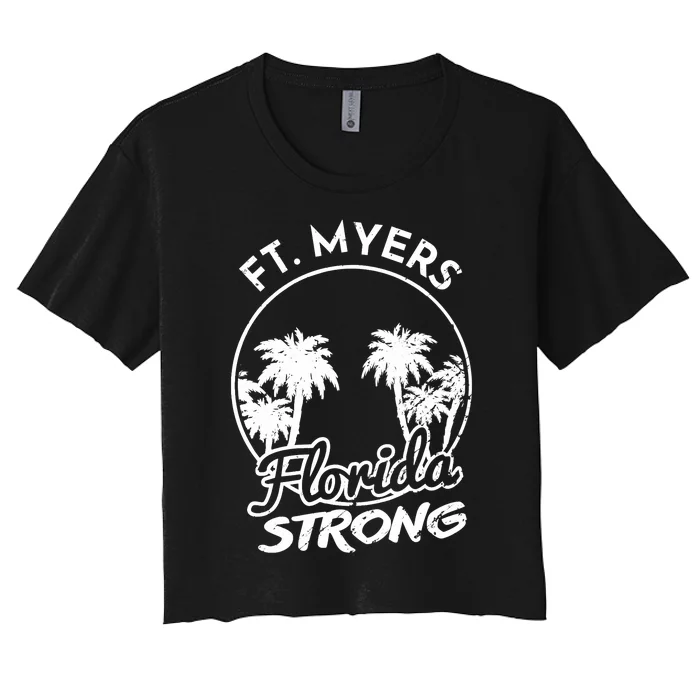 Ft. Myers Florida Strong Community Support Women's Crop Top Tee