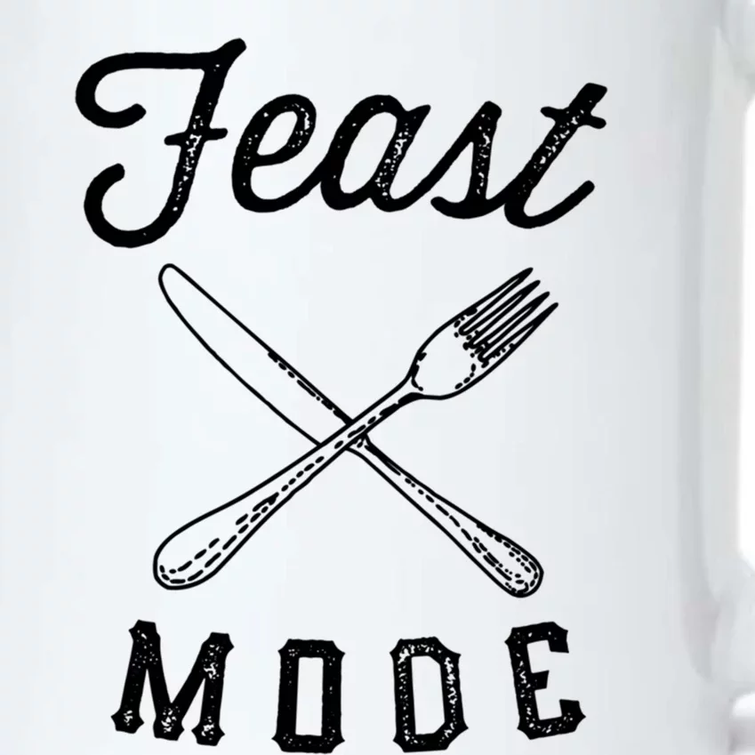 Feast Mode Funny Thanksgiving Dinner Gift Black Color Changing Mug