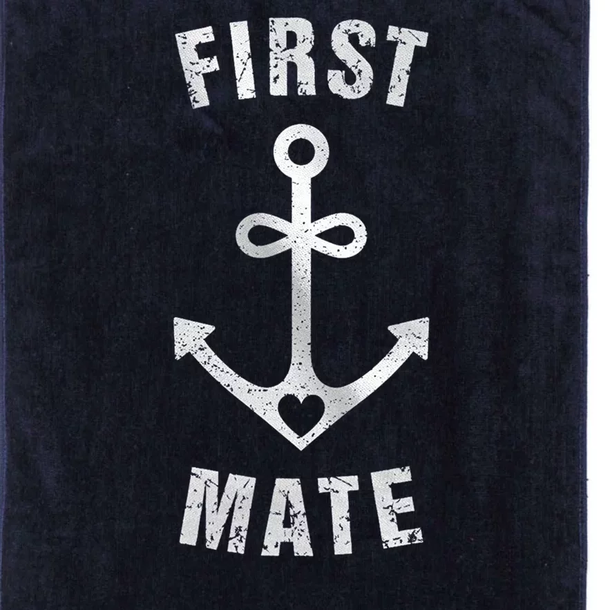 First Mate Funny Anchor Sailing Ship Cruise Platinum Collection Golf Towel