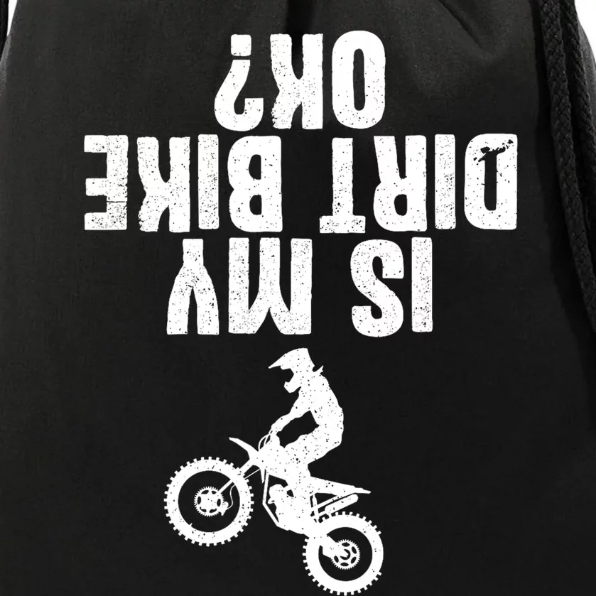 Funny Motorcycle For Men Women Kids Dirtbike Riders Drawstring Bag