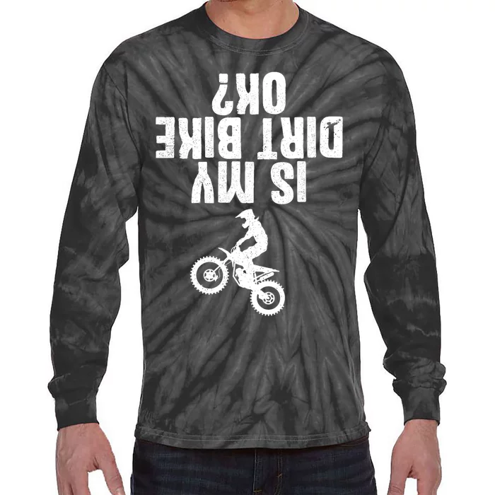 Funny Motorcycle For Men Women Kids Dirtbike Riders Tie-Dye Long Sleeve Shirt