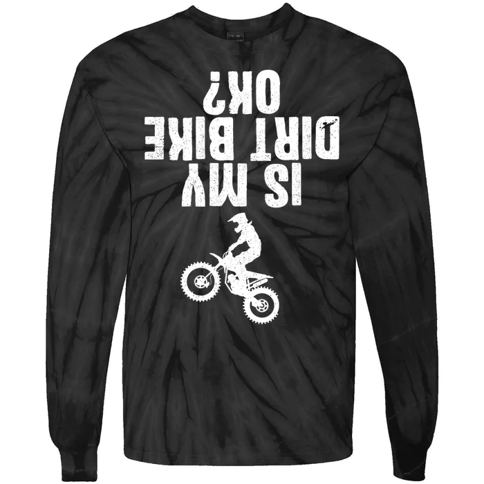 Funny Motorcycle For Men Women Kids Dirtbike Riders Tie-Dye Long Sleeve Shirt