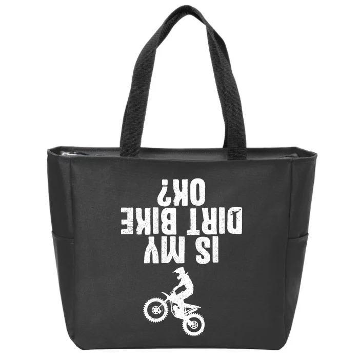 Funny Motorcycle For Men Women Kids Dirtbike Riders Zip Tote Bag