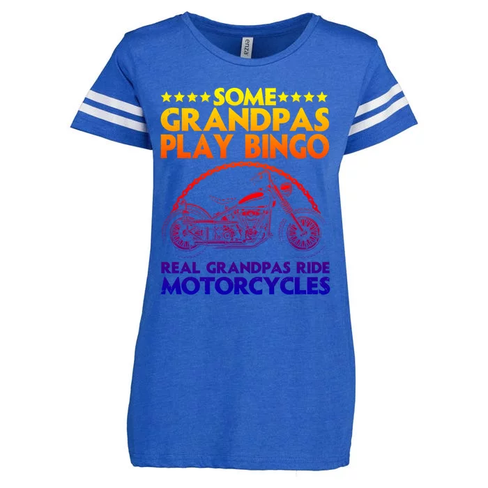 Funny Motorcycle For Grandpa Dad Motorcycle Lovers Riders Gift Enza Ladies Jersey Football T-Shirt