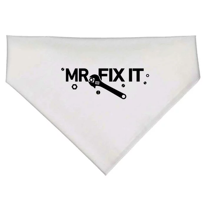 Funny Mr Fix It Fixing And Mechanic Gift USA-Made Doggie Bandana