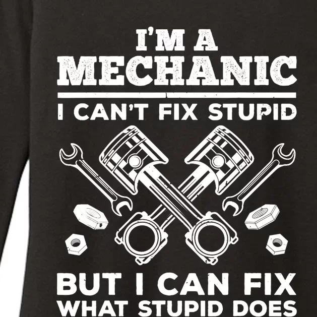 Funny Mechanic For Dad Car Auto Diesel Automobile Garage Womens CVC Long Sleeve Shirt