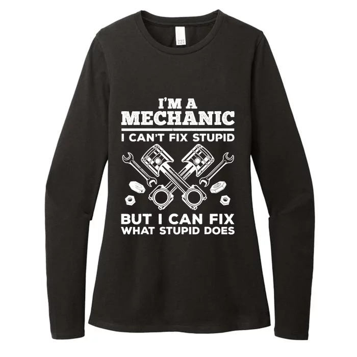 Funny Mechanic For Dad Car Auto Diesel Automobile Garage Womens CVC Long Sleeve Shirt