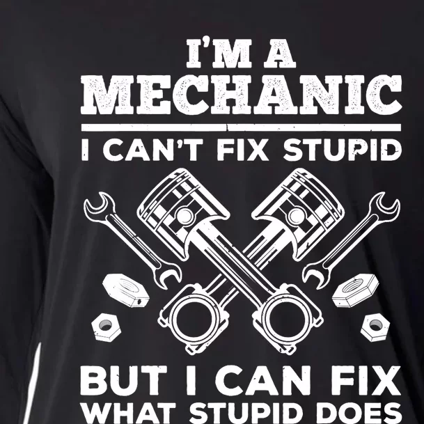 Funny Mechanic For Dad Car Auto Diesel Automobile Garage Cooling Performance Long Sleeve Crew