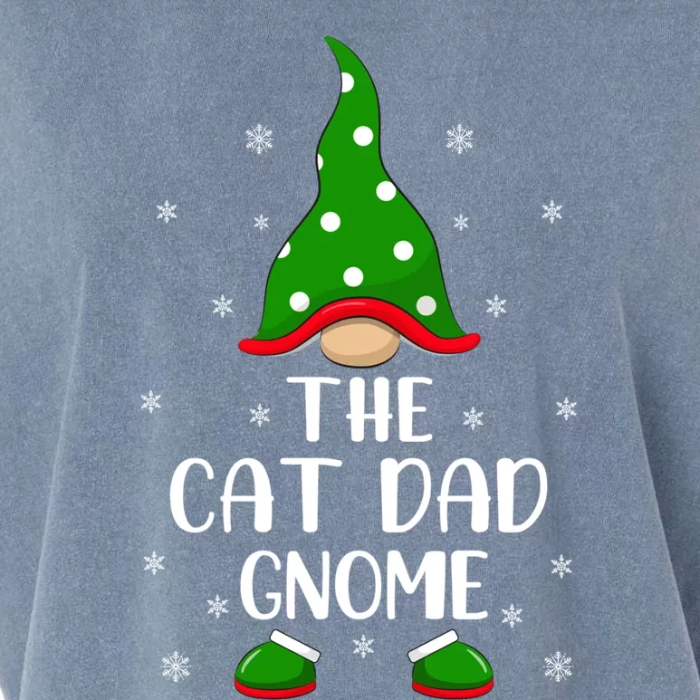 Funny Matching Family The Cat Dad Gnome Christmas Gift Garment-Dyed Women's Muscle Tee