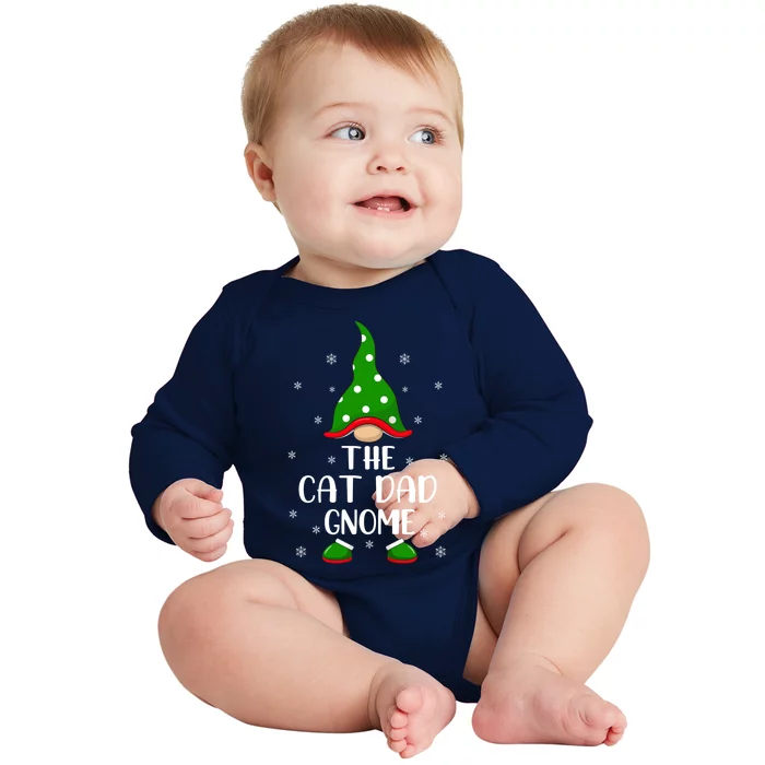 Funny Matching Family The Cat Dad Gnome Christmas Gift Baby Long Sleeve Bodysuit