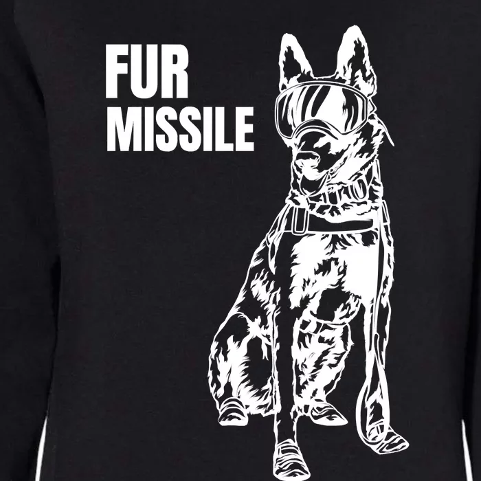 Fur Missile Funny Beligian Malinois Dog Womens California Wash Sweatshirt