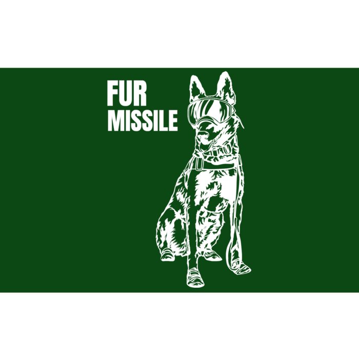 Fur Missile Funny Beligian Malinois Dog Bumper Sticker