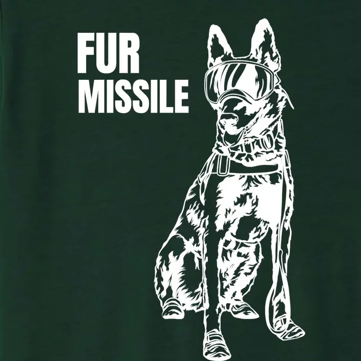 Fur Missile Funny Beligian Malinois Dog ChromaSoft Performance T-Shirt