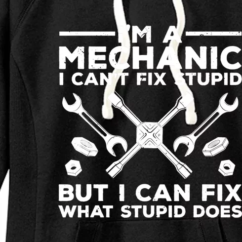 Funny Mechanic For Dad Car Auto Diesel Automobile Garage Women's Fleece Hoodie