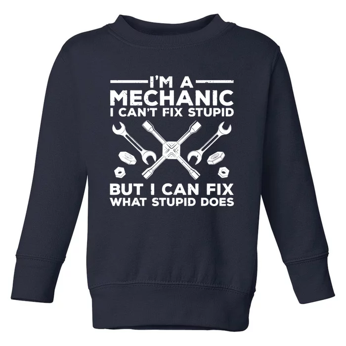 Funny Mechanic For Dad Car Auto Diesel Automobile Garage Toddler Sweatshirt